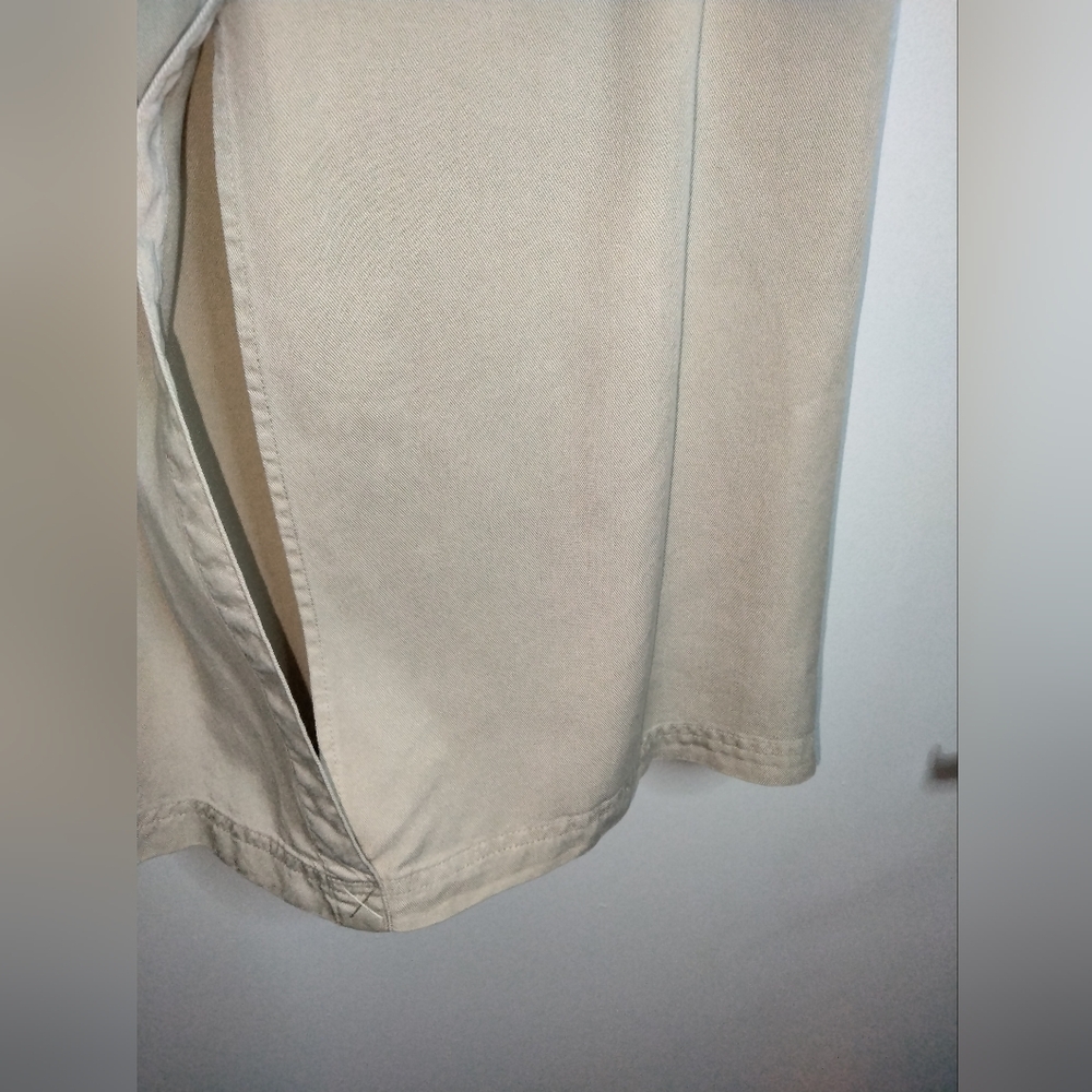 Linden Hill (Size M) Khaki 100% Lyocell Drawstring Slip Pockets Midi/Maxi Skirt - Picture 9 of 12